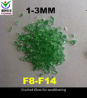 F8-F14 Crushed Glass Abrasive , 6.0 Moh Hardness Recycled Glass For Sandblasting
