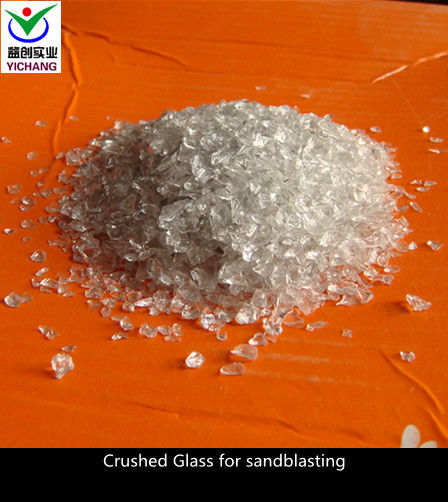 No Impurities Recycled Bottle Glass Abrasive , Crushed Glass For Sandblasting