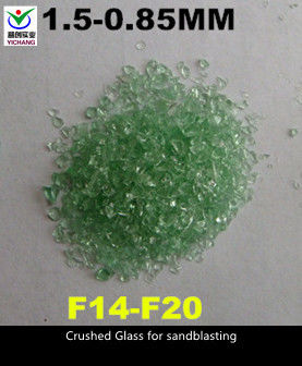 1-3mm Recycled Bottle Glass Blasting Media , Recycled Glass Grit SGS Approved