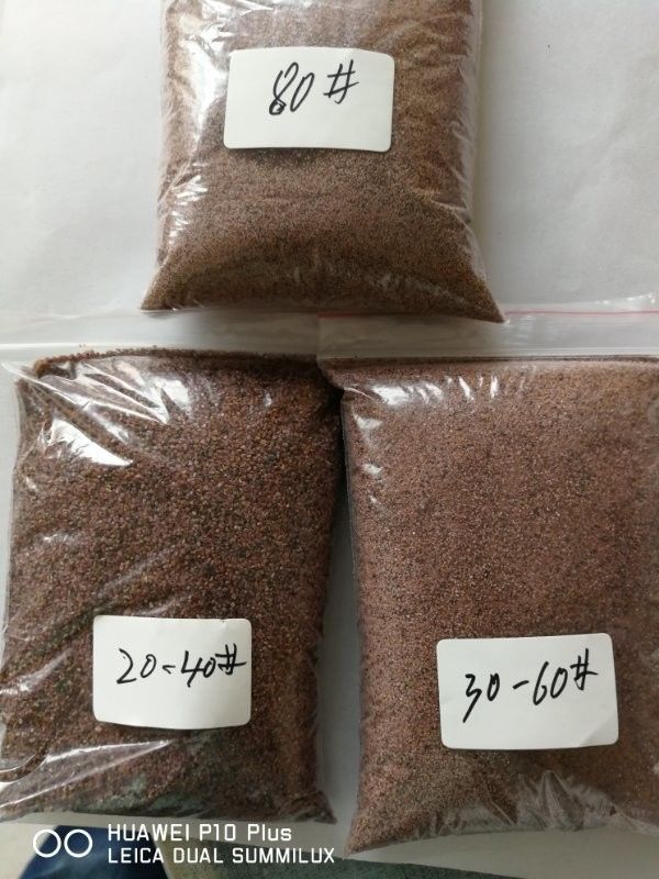 Pink Garnet Sand 30/60 Mesh For Wet Sandblasting Media With Low Content Of Chloride