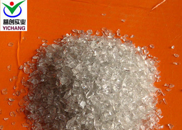 Angular Shaped Recycled Glass Blasting Media , White Recycled Glass Sand